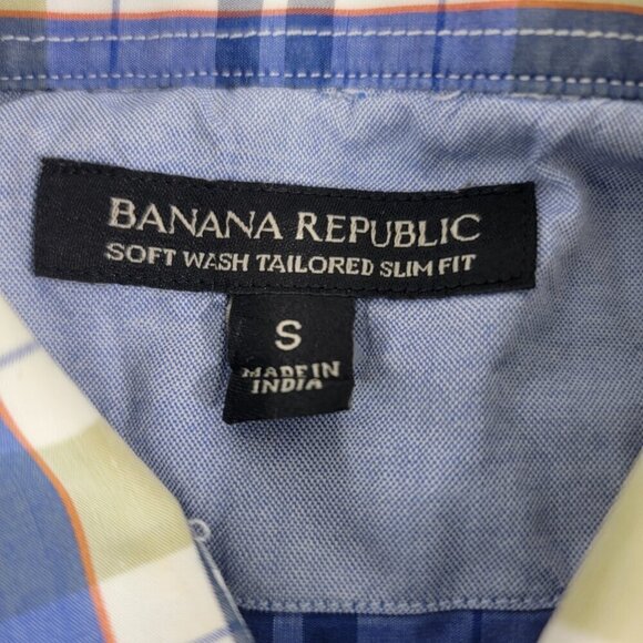 Banana Republic Soft Wash Tailored Slim Fit Men's Button Up L/S Shirt – Sma - Picture 4 of 14